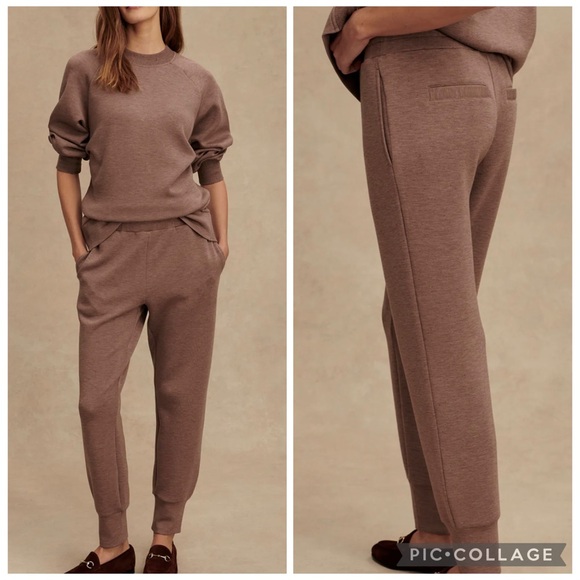 Varley Pants - Varley The Slim Cuff Pant 25" Taupe Marl Fleck Small Jogger Sweatpant New